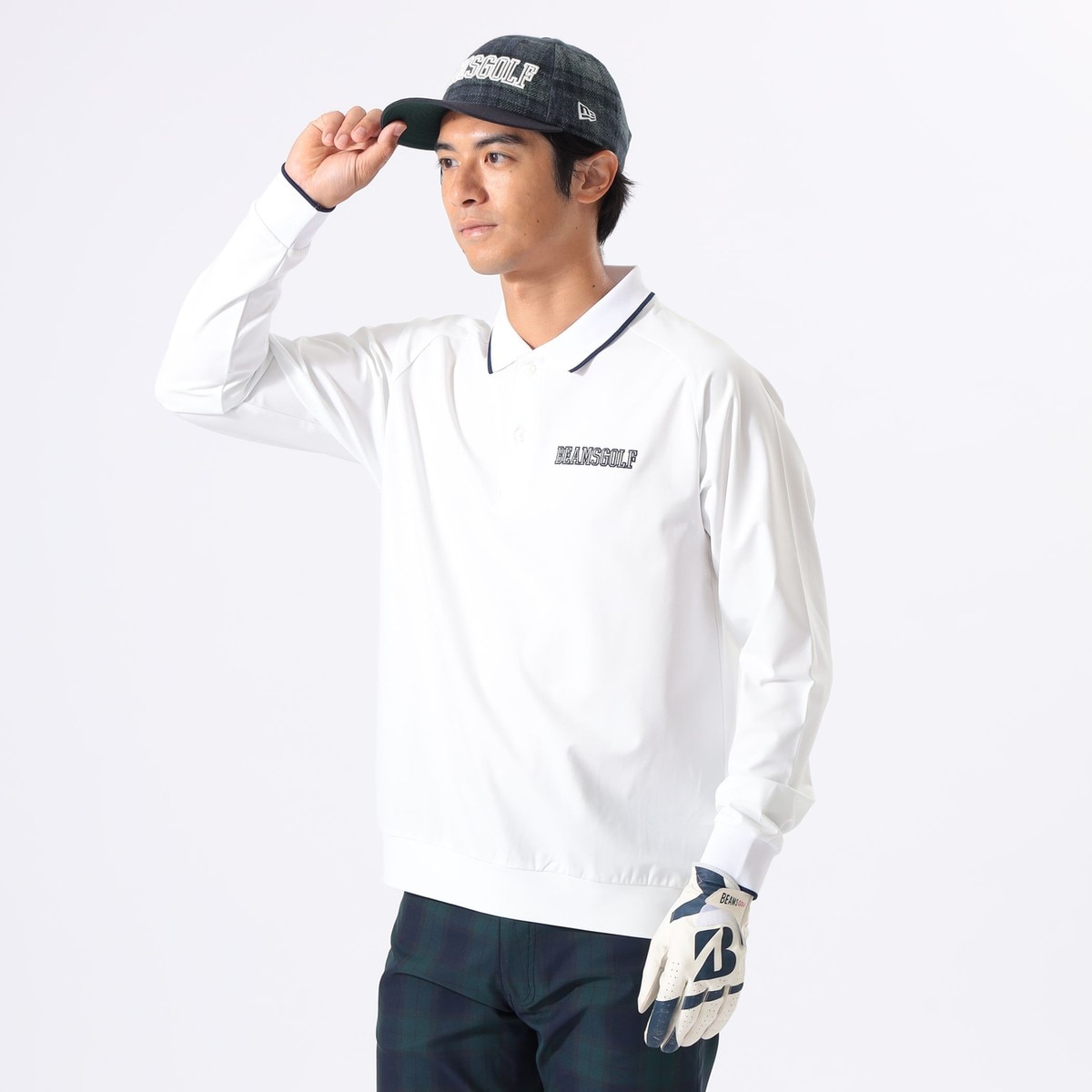 ORANGE LABEL リブライン ロングスリーブ ポロシャツ(長袖シャツ