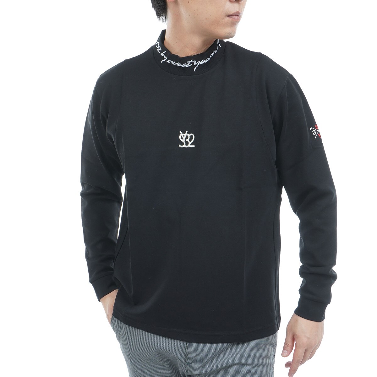 SY32 長袖　GOLFモックネックシャツ　メンズXL SY32 by SWEET YEARS - ULTRA LIGHT BACK BRUSHED MOCK SWEAT