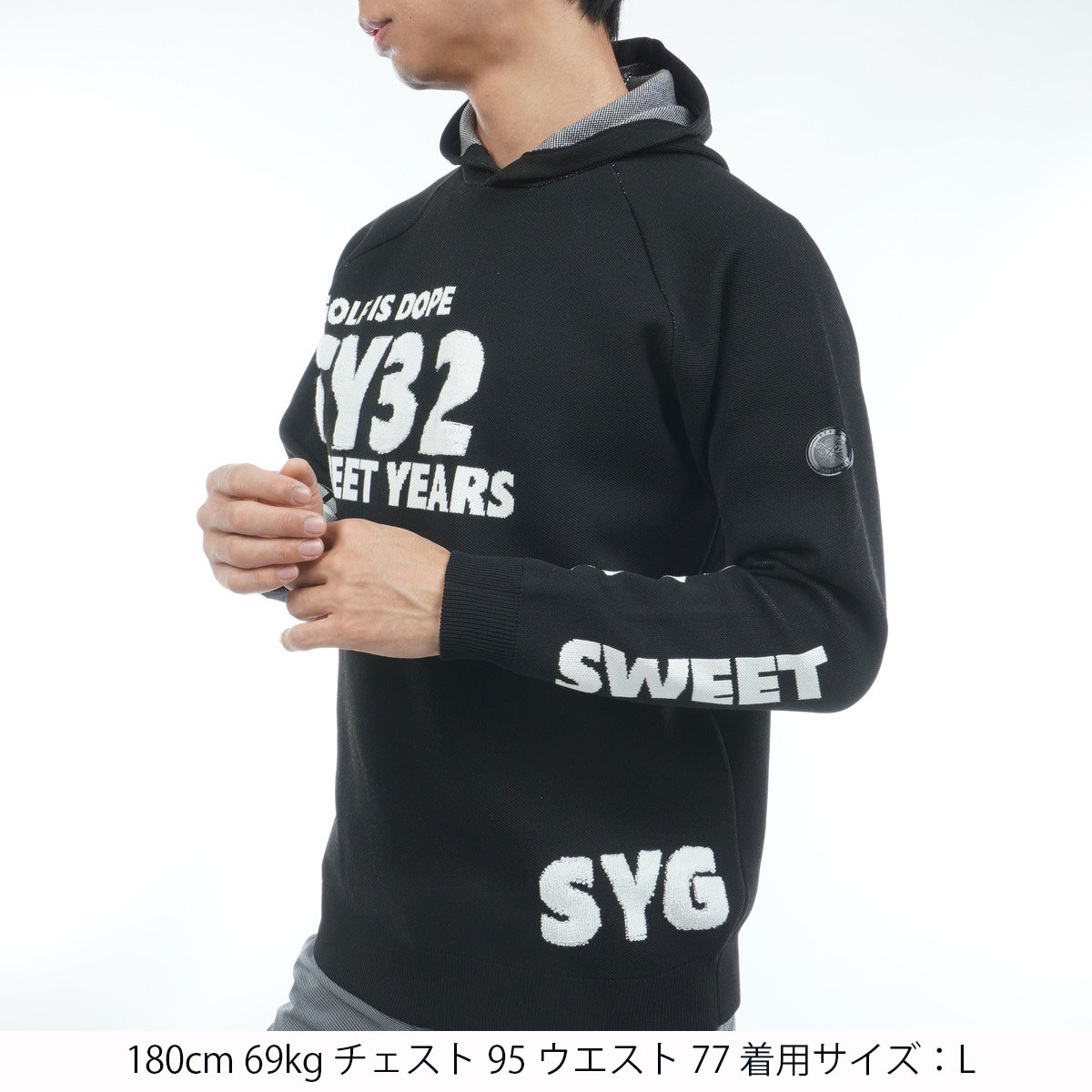 SAGARA SY32 LOGO HOODIE SWEATER ブラック　M SAGARA SY32 LOGO HOODIE SWEATER ブラック M SAGARA SY32 LOGO HOODIE