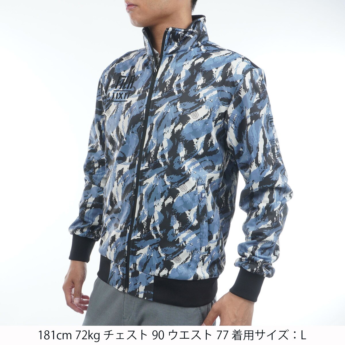 ストレッチ カモ柄 ボンディングブルゾン(アウター(ブルゾン、ウインド