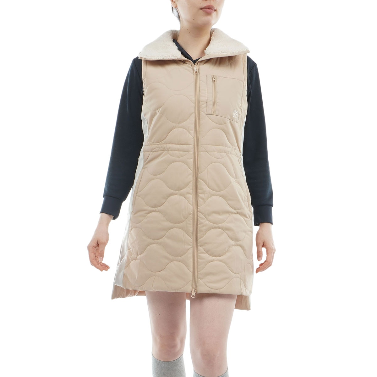 ストレッチ 中綿キルト ワンピース レディス(ワンピース)|FILA(フィラ