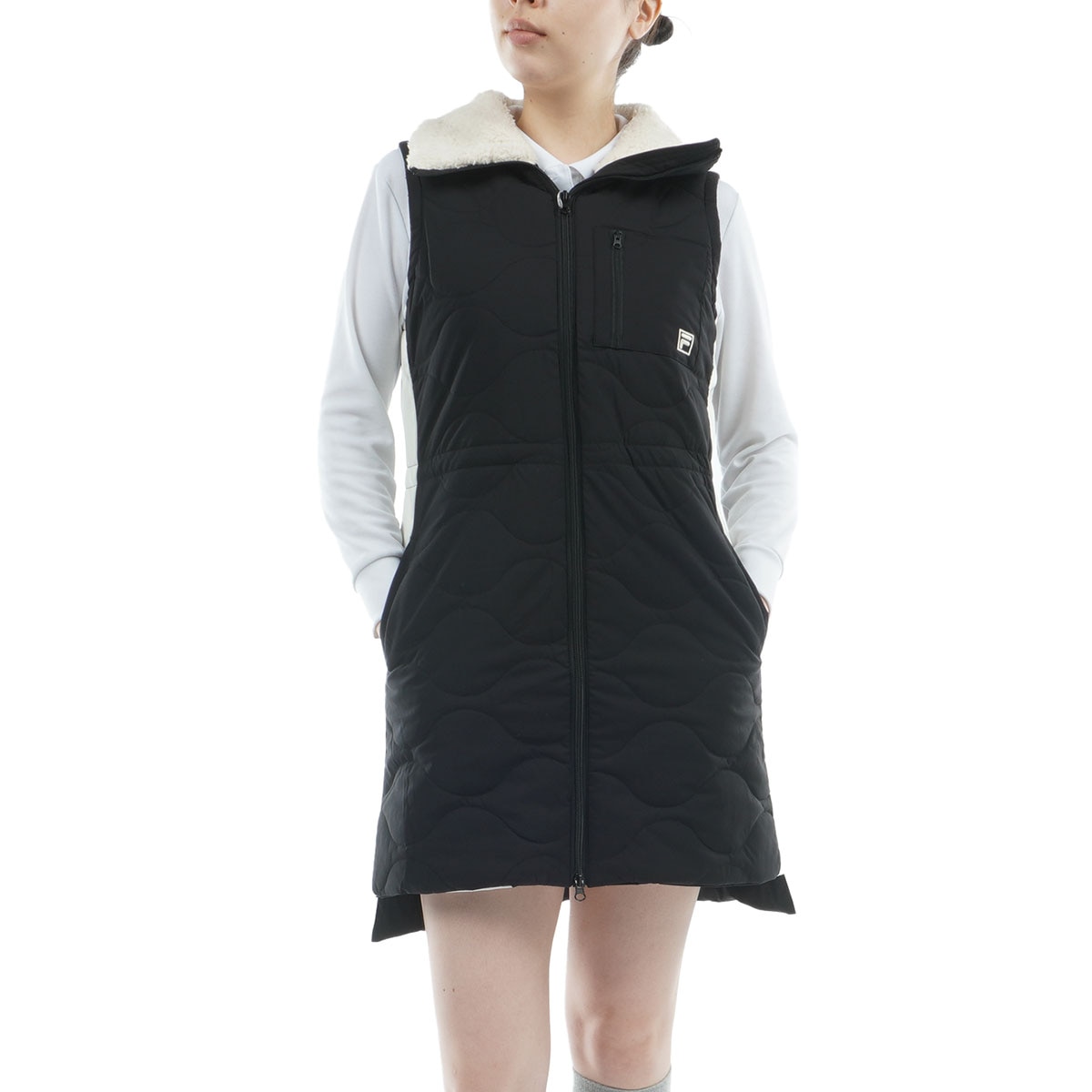 ストレッチ 中綿キルト ワンピース レディス(ワンピース)|FILA(フィラ