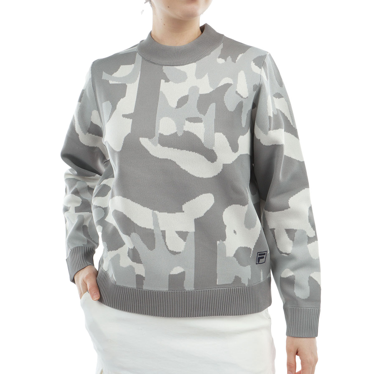 軽量ニットプルオーバー レディス(中間着(セーター、トレーナー))|FILA