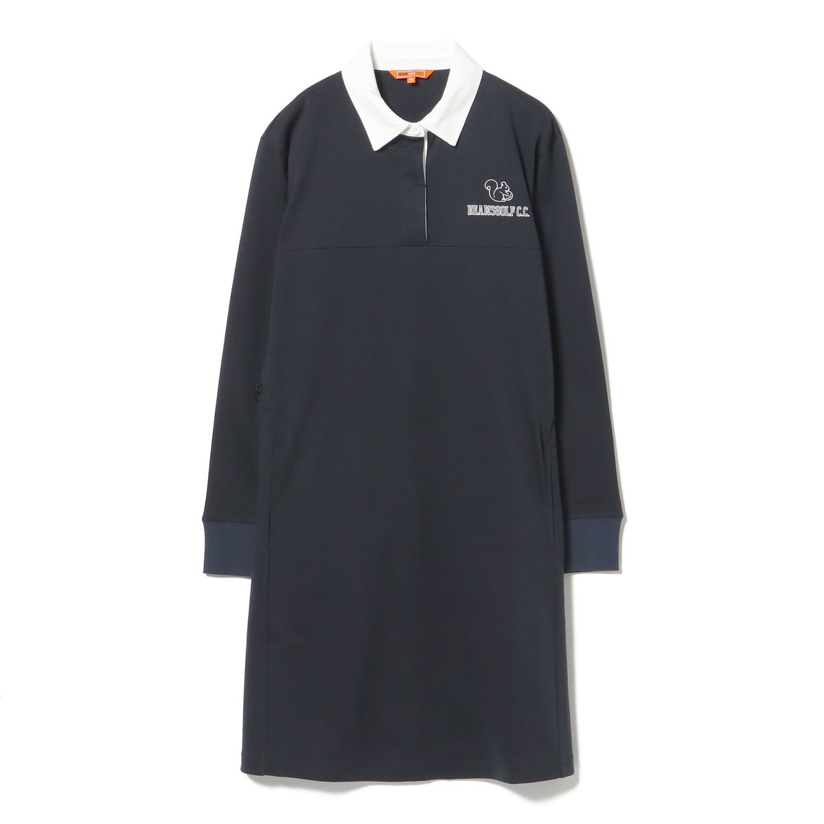 ORANGE LABEL リスロゴ ストレッチ クレリック 切替 ワンピース
