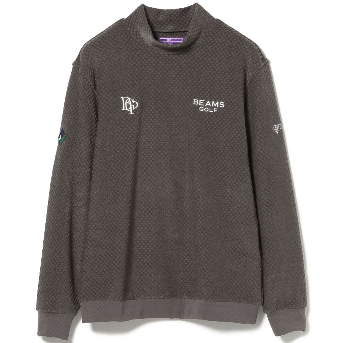 PURPLE LABEL スフィダンテ グリッド モックネックシャツ(長袖シャツ