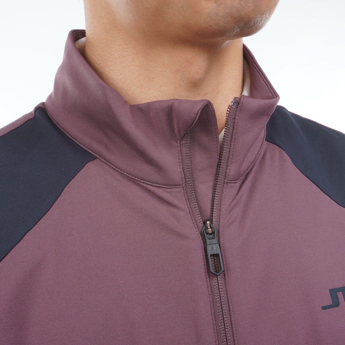 ストレッチ 裏起毛 カラーブロックミッドレイヤー(中間着(セーター