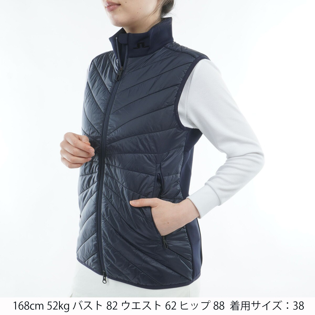 ストレッチ ハイブリッドパデットベスト レディス(ベスト)|J.LINDEBERG