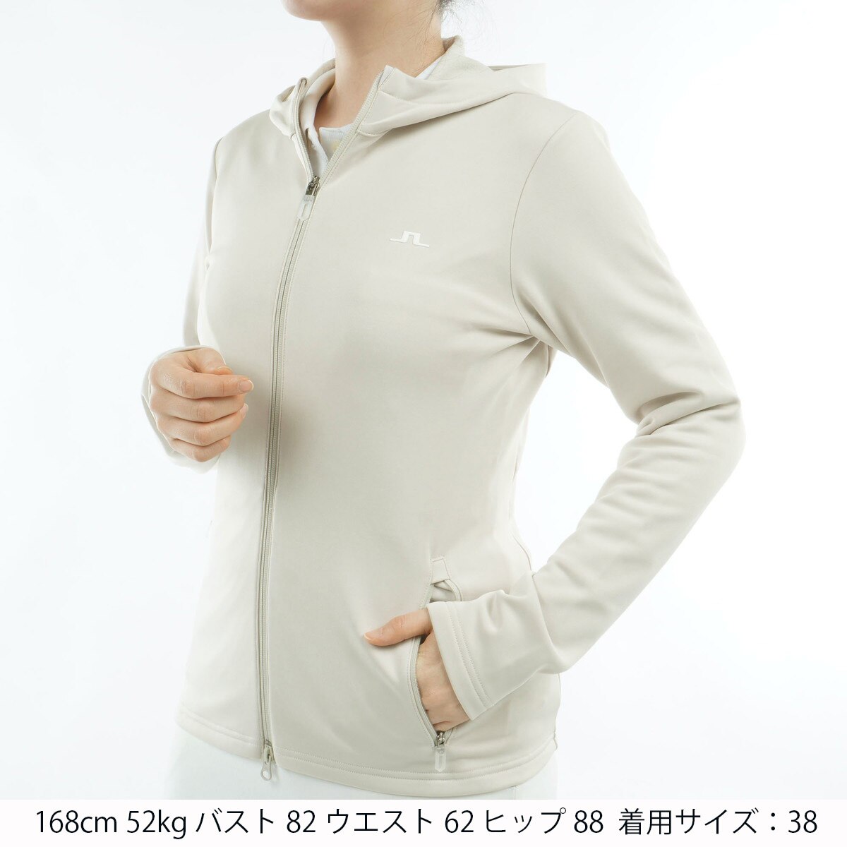 J.リンドバーグ　J.LINDEBERG　ストレッチ 裏起毛 フリース フルジップパーカー　レディス ストレッチ 裏起毛 フリース フルジップパーカー レディス(中間着