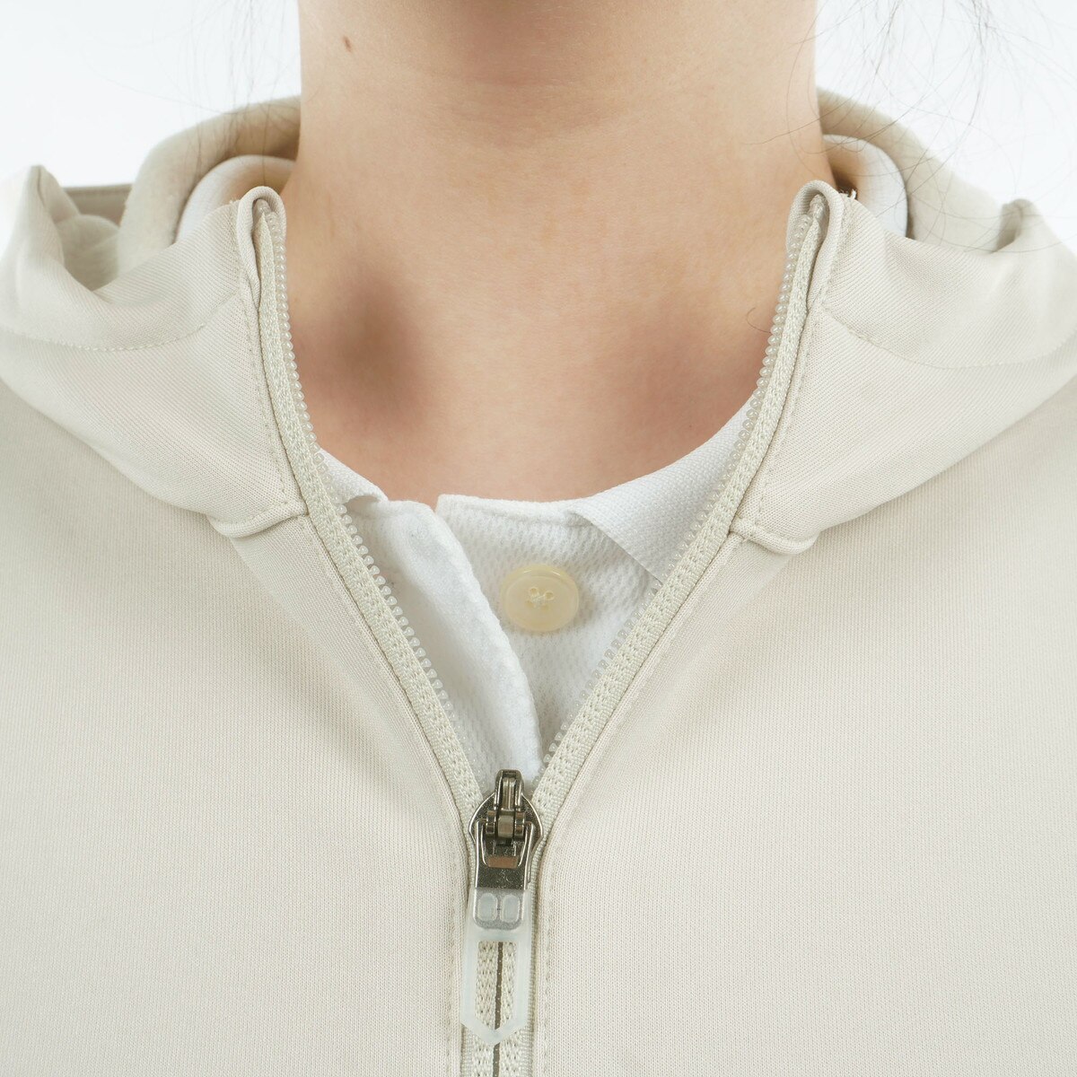 ストレッチ 裏起毛 フリース フルジップパーカー レディス(中間着