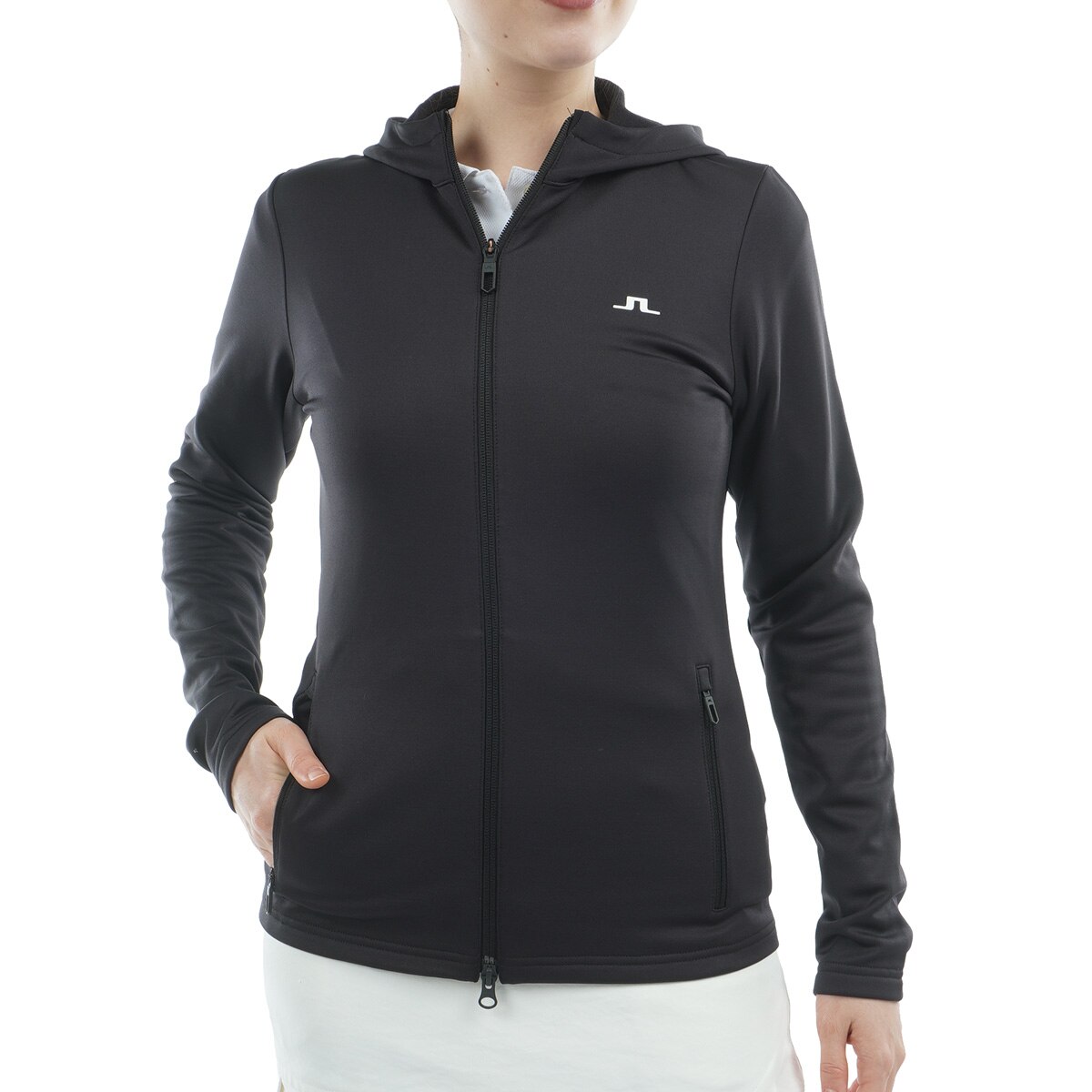 ストレッチ 裏起毛 フリース フルジップパーカー レディス(中間着