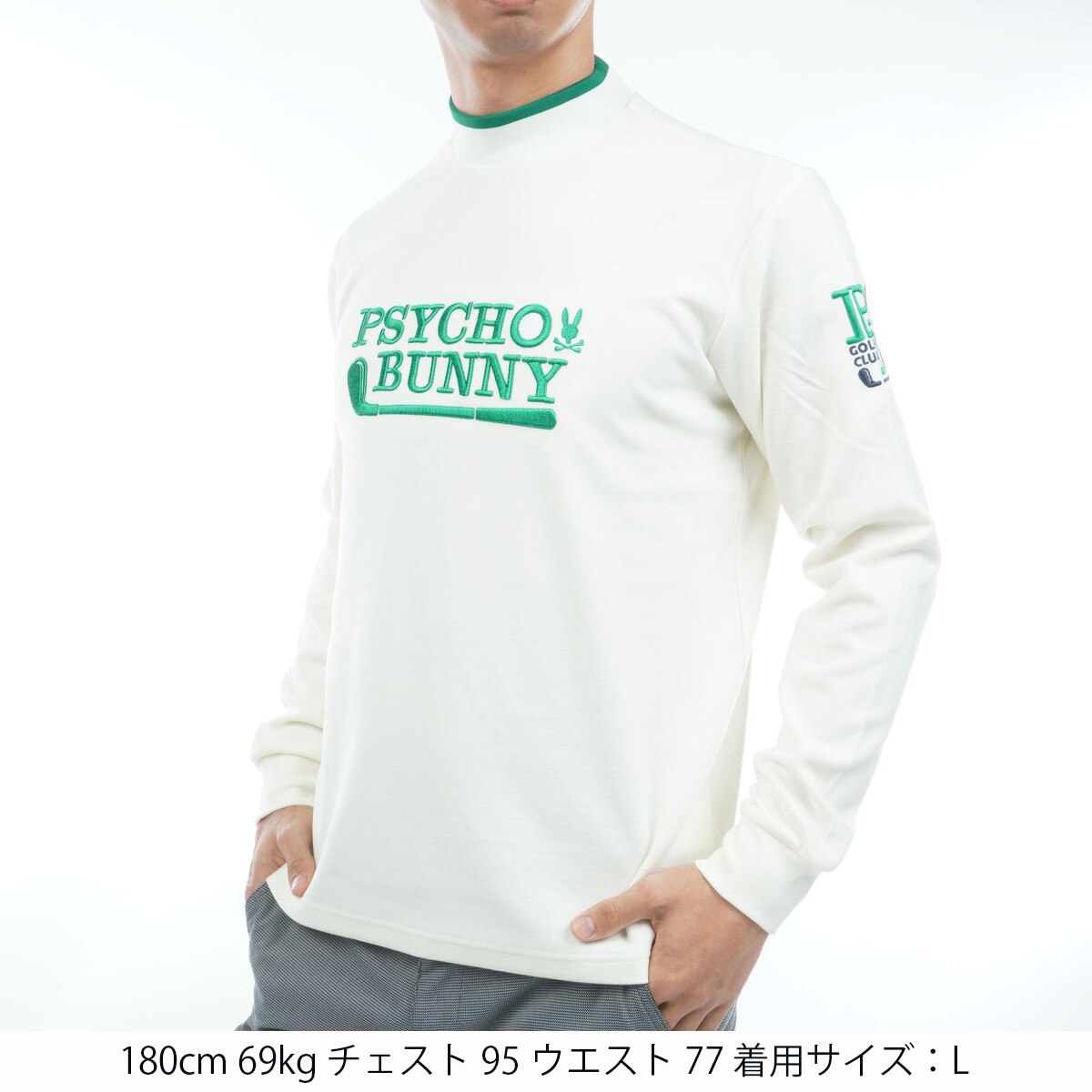 GOLF ゴルフクラブ モックネック長袖Tシャツ(長袖シャツ・ポロシャツ