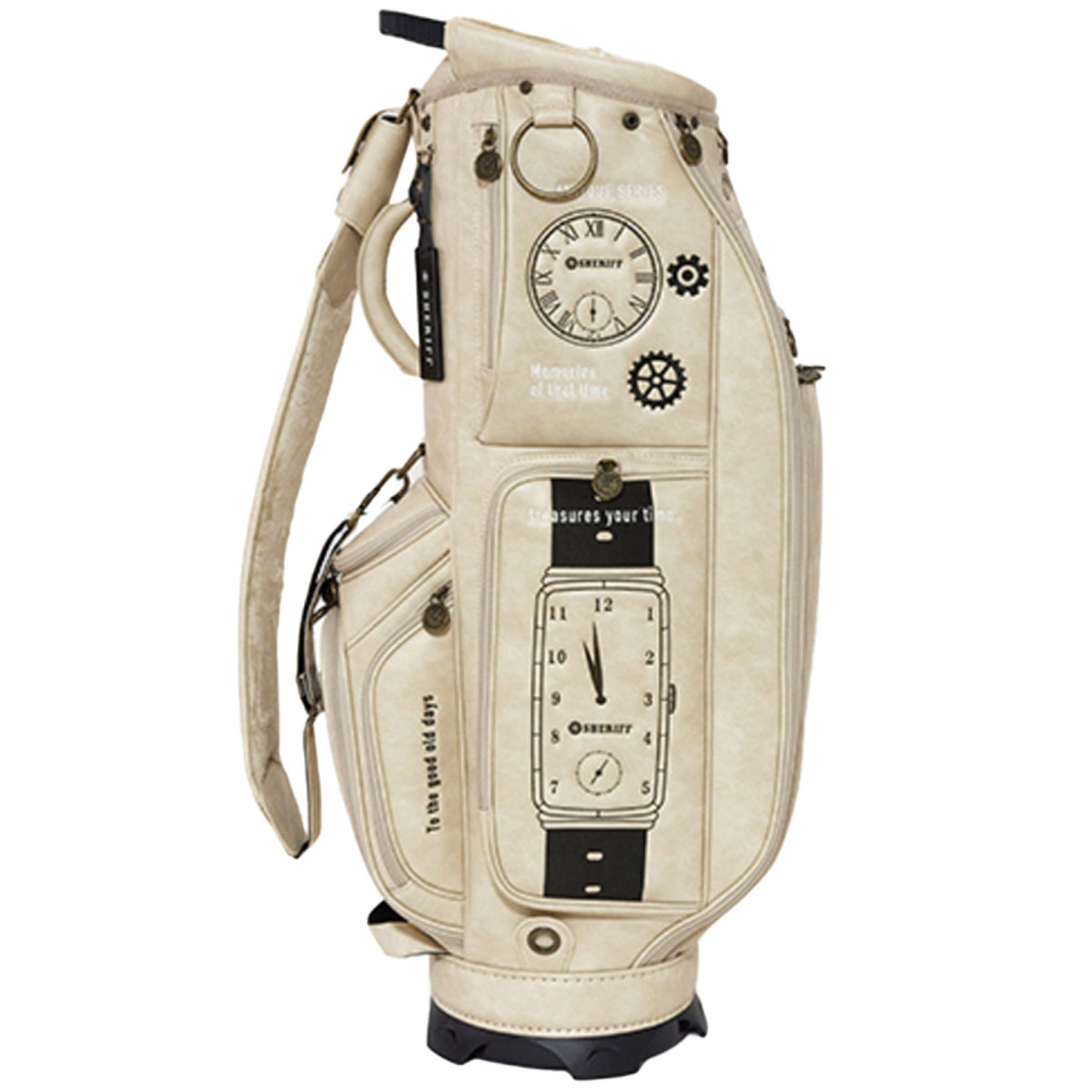 サンプル VALIANTゴルフ カジュアル キャディバッグ BK×WH シェリフ サンプル VALIANTゴルフ カジュアル キャディバッグ BK×WH シェリフ