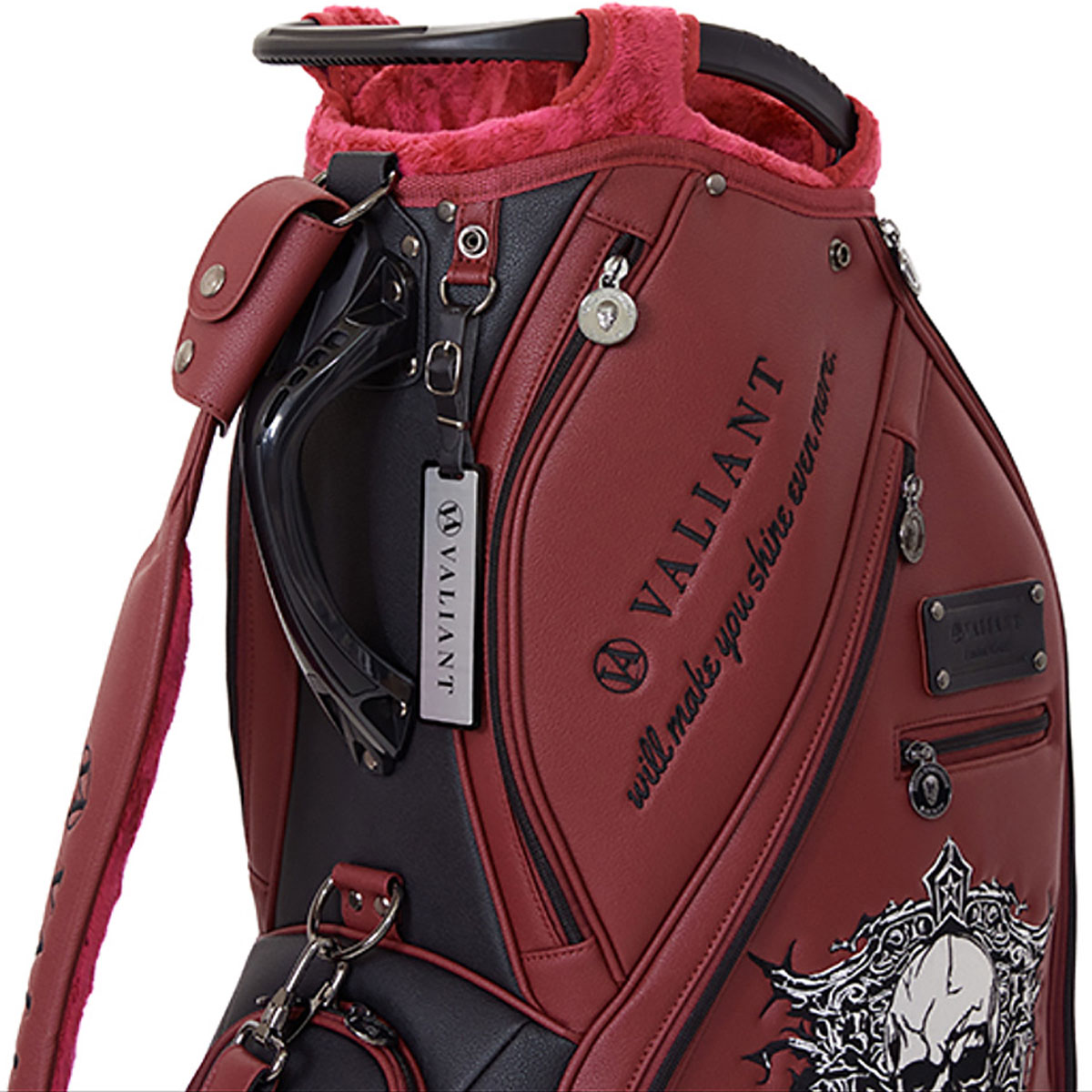 サンプル VALIANTゴルフ スカル 限定キャディバッグ WN×BK シェリフ SHERIFF（シェリフ） VALIANT スカルコレクション デニムキャディ