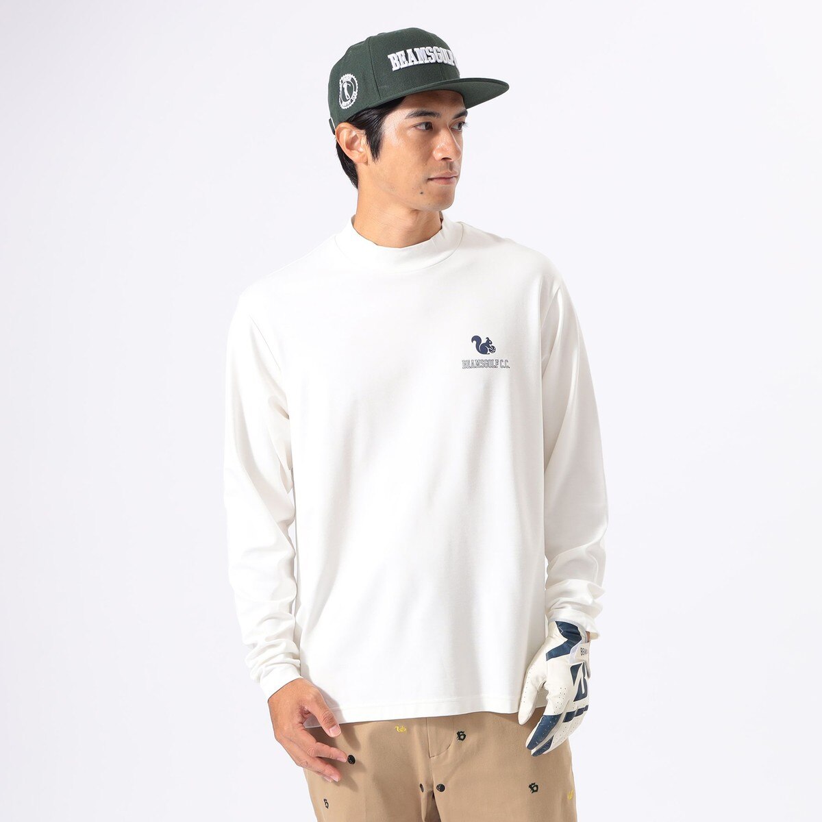 ORANGE LABEL リスロゴ ストレッチ モックネックシャツ(長袖シャツ
