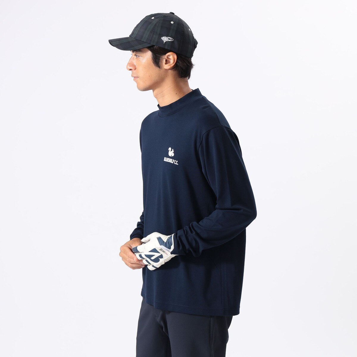 ORANGE LABEL リスロゴ ストレッチ モックネックシャツ(長袖シャツ