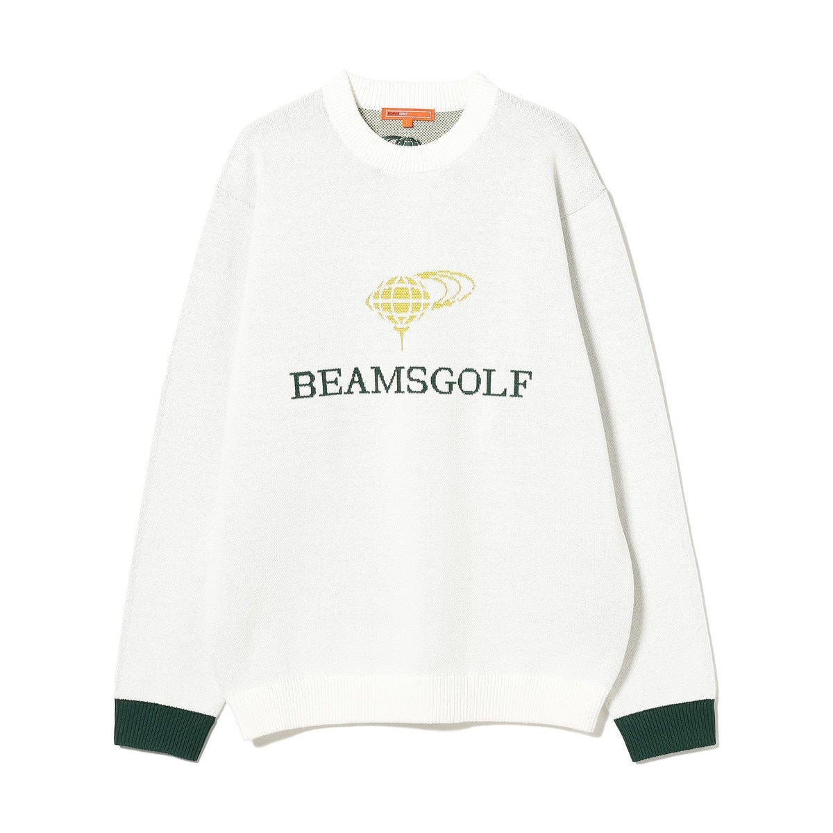 ORANGE LABEL ジャカードロゴ バイカラーニット(中間着(セーター