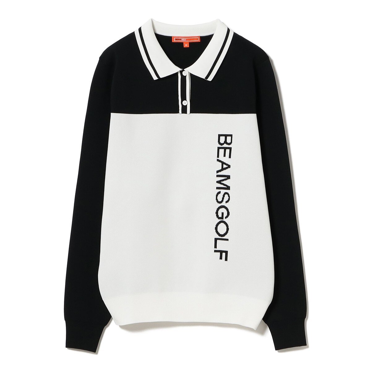 ORANGE LABEL バイカラー ポロ襟 ニットプルオーバー レディス(中間着