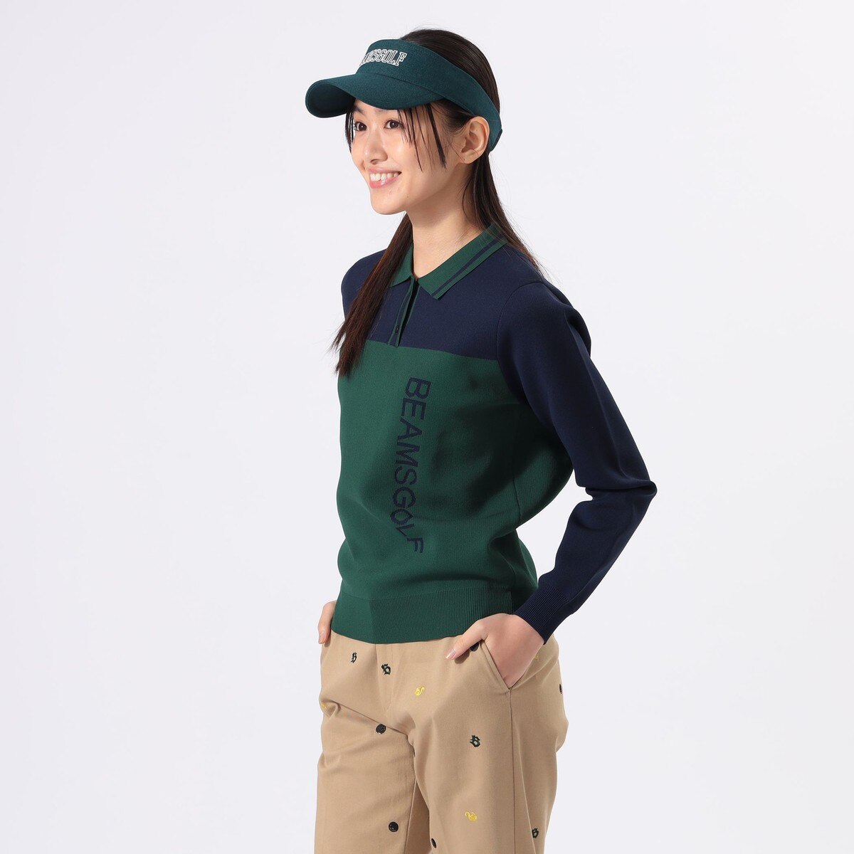 BEAMS GOLF（ビームス ゴルフ） ニット セーター 「WOMEN」ORANGE
