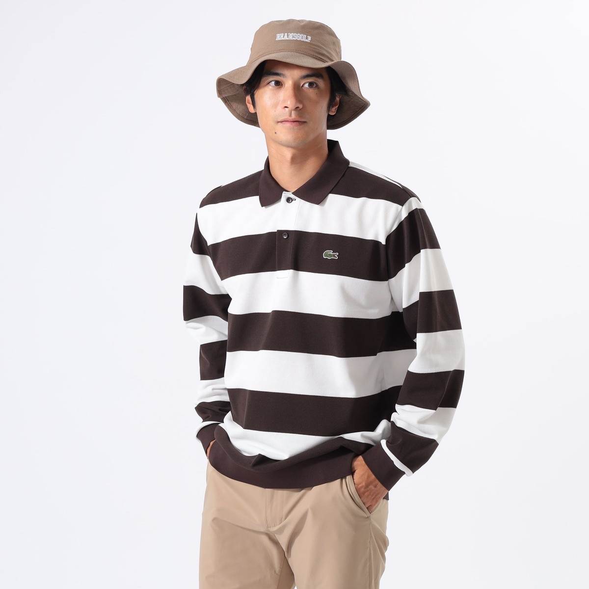 別注 LACOSTE ボーダー ロングスリーブ ポロシャツ(長袖シャツ