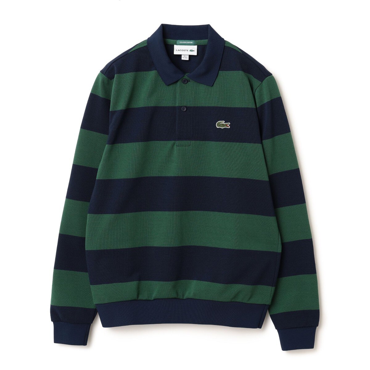 別注 LACOSTE ボーダー ロングスリーブ ポロシャツ レディス(長袖
