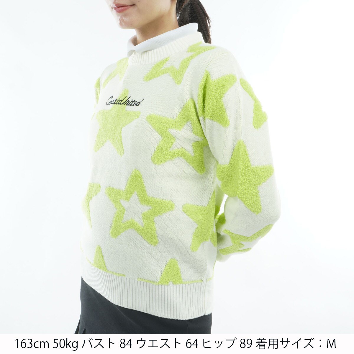 星柄ジャカードセーター レディス(中間着(セーター、トレーナー