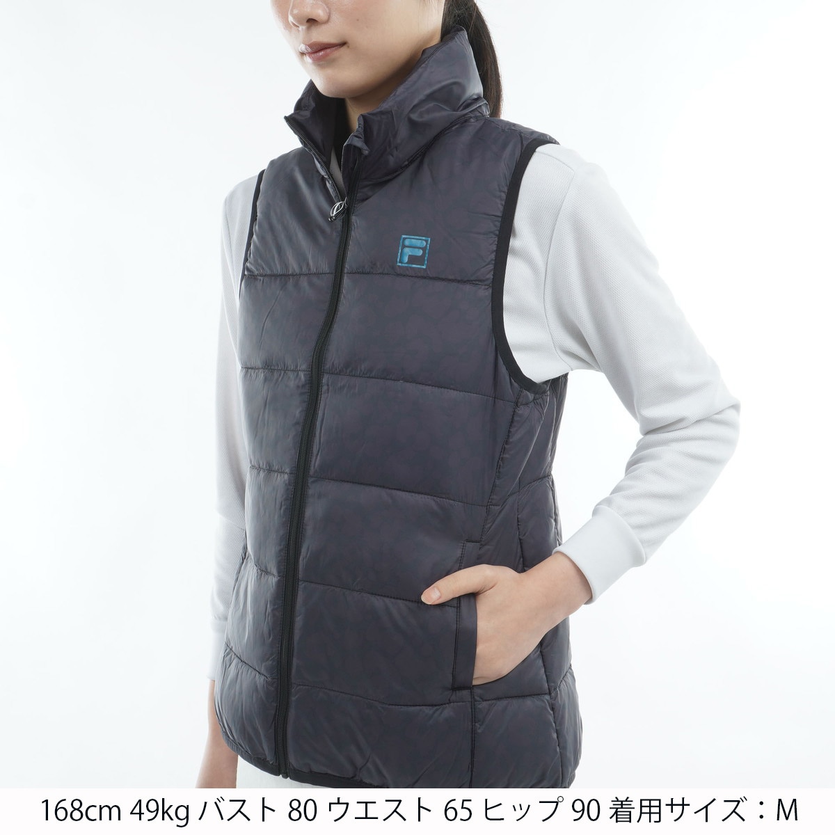 ストレッチ ハイブリッド ライトダウンベスト レディス(ベスト)|FILA