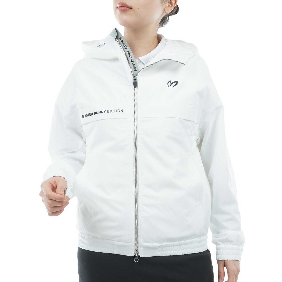 ストレッチリップストップ×高密度ツイル レイヤードフーディーブルゾン