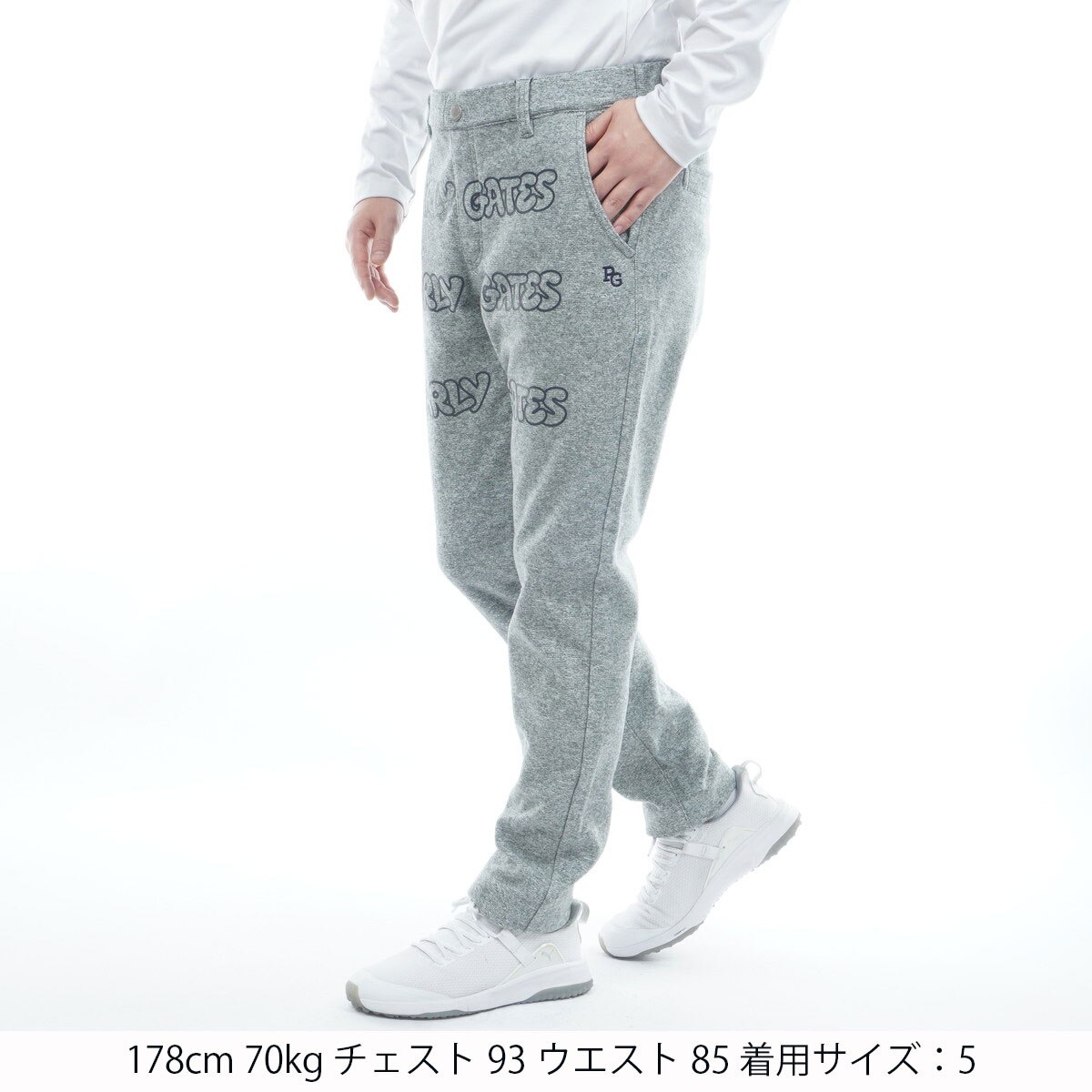 【新品未使用】PEARLY GATES グレー フード付きウェアパンツセット 新品未使用】PEARLY GATES グレー フード付きウェアパンツセット 中古