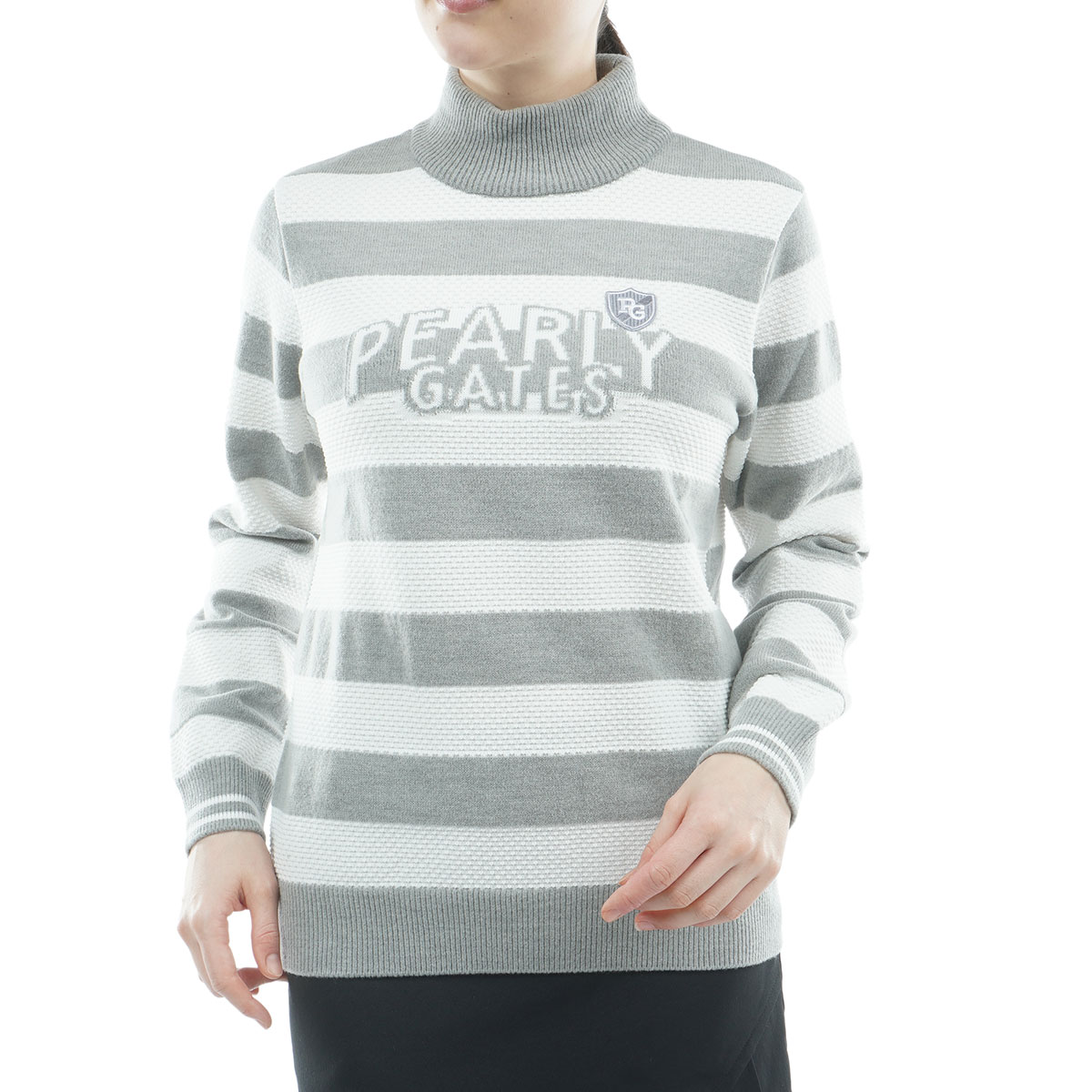 パーリーゲイツ ダイヤロゴ柄ハイネックワンピース パーリーゲイツ