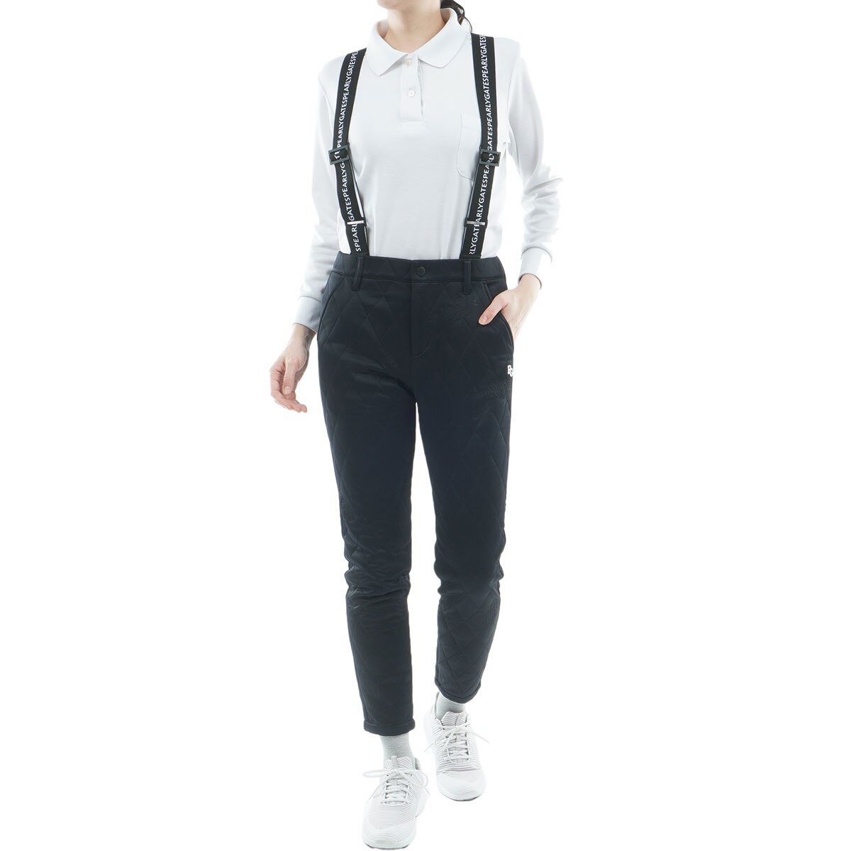 キルトジャカード ノータックパンツ レディス(ロングパンツ)|PEARLY