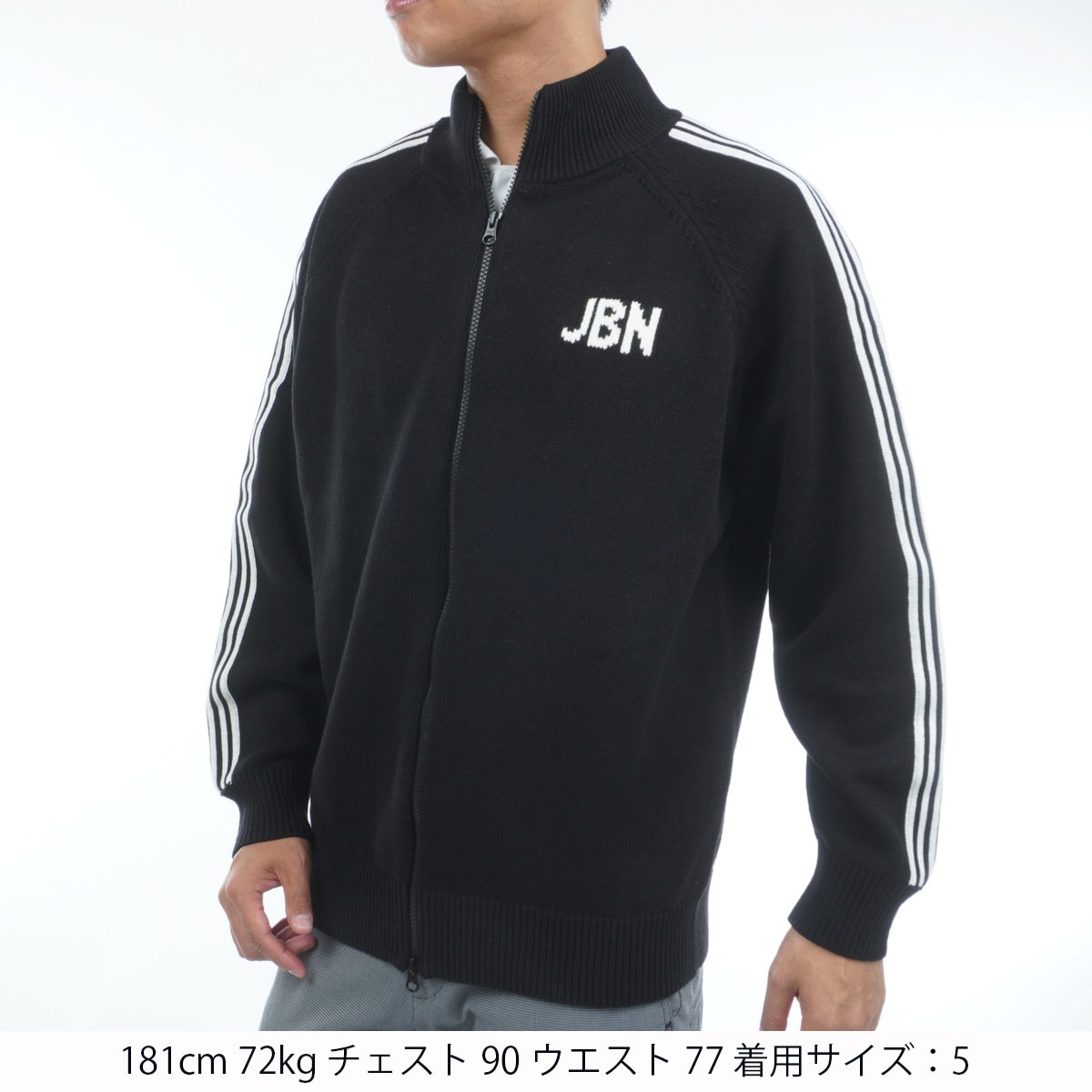 カジュアルモック ジップアップセーター(中間着(セーター、トレーナー