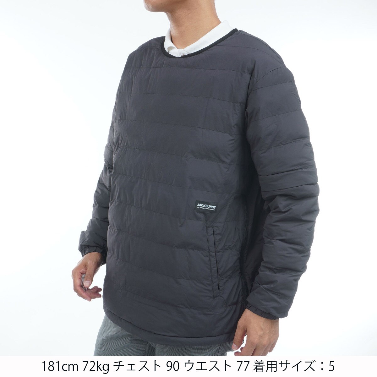 ストレッチタフタ 2WAY中綿ブルゾン(アウター(ブルゾン、ウインド