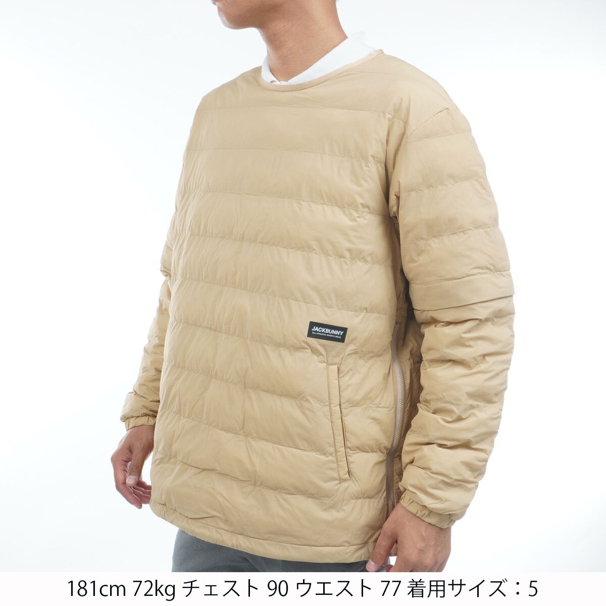 ストレッチタフタ 2WAY中綿ブルゾン(アウター(ブルゾン、ウインド