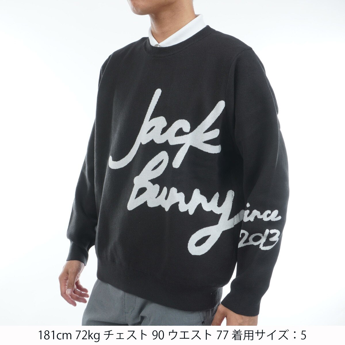 極美品　ジャックバニー セーター 蓄熱保温防風裏地付き Size:0 近年モデル HOTFEEL 防風裏地付きストレッチクルーセーター(中間着(セーター