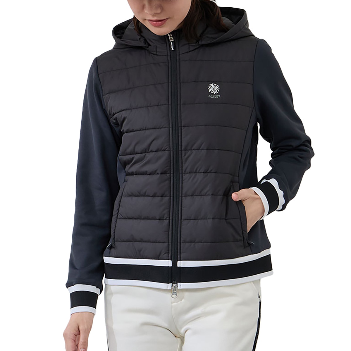 ストレッチ 2WAY中綿タフタブルゾン レディス(アウター(ブルゾン