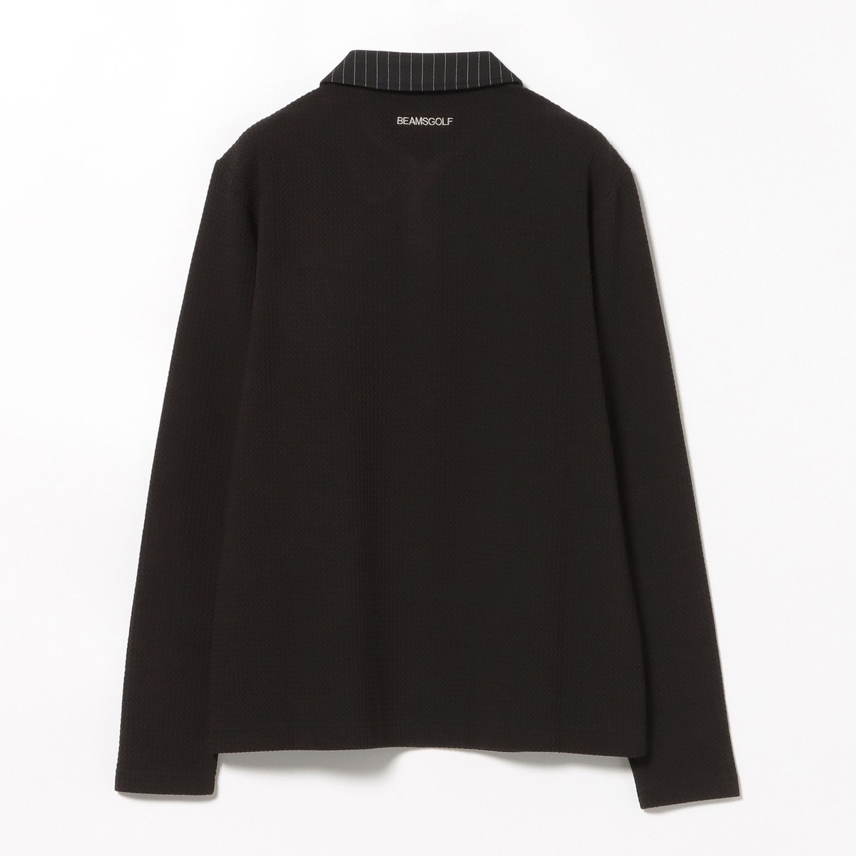 PURPLE LABEL ストライプ襟 ロングスリーブ ポロシャツ レディス(長袖