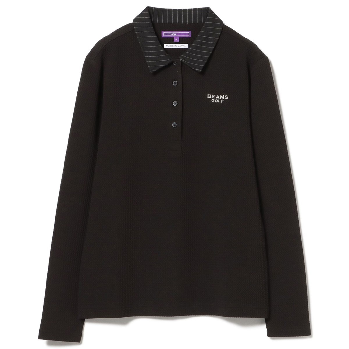 BEAMS GOLF PURPLE LABEL タラッティ ストライプポロシャツ PURPLE LABEL ストライプ襟 ロングスリーブ ポロシャツ レディス(長袖
