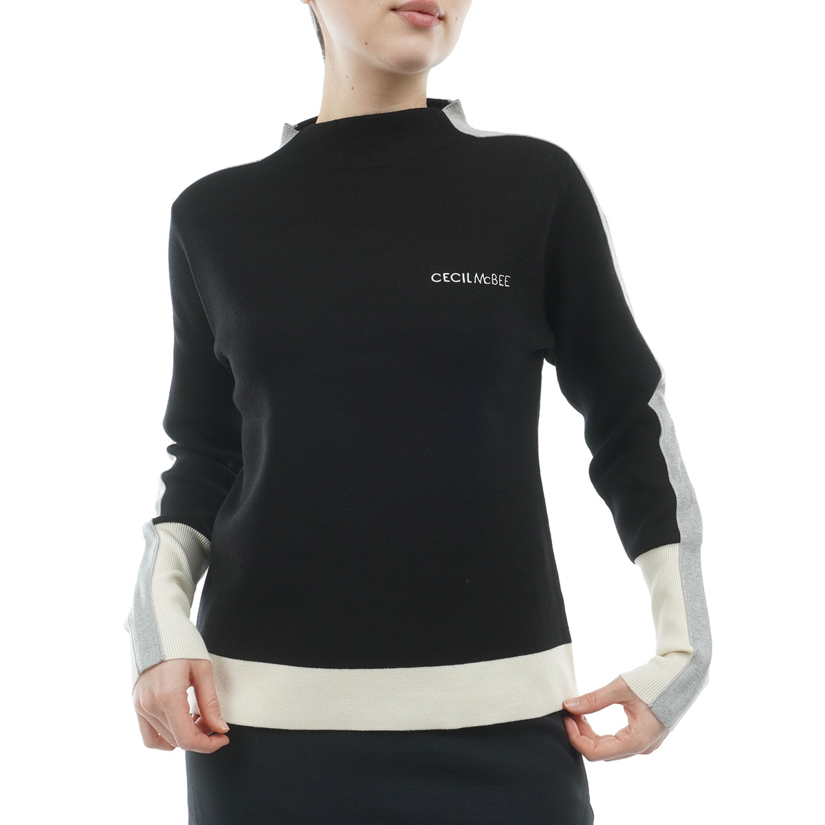 ストレッチ ボトルネックセーター レディス(中間着(セーター