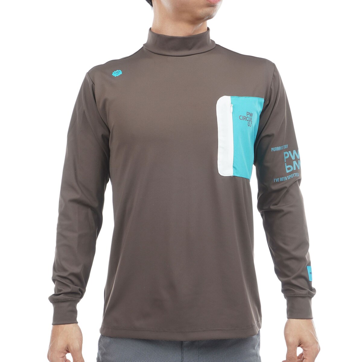 吸水速乾 UV遮蔽率99.5％ UVカット ストレッチ ポケットモックネック