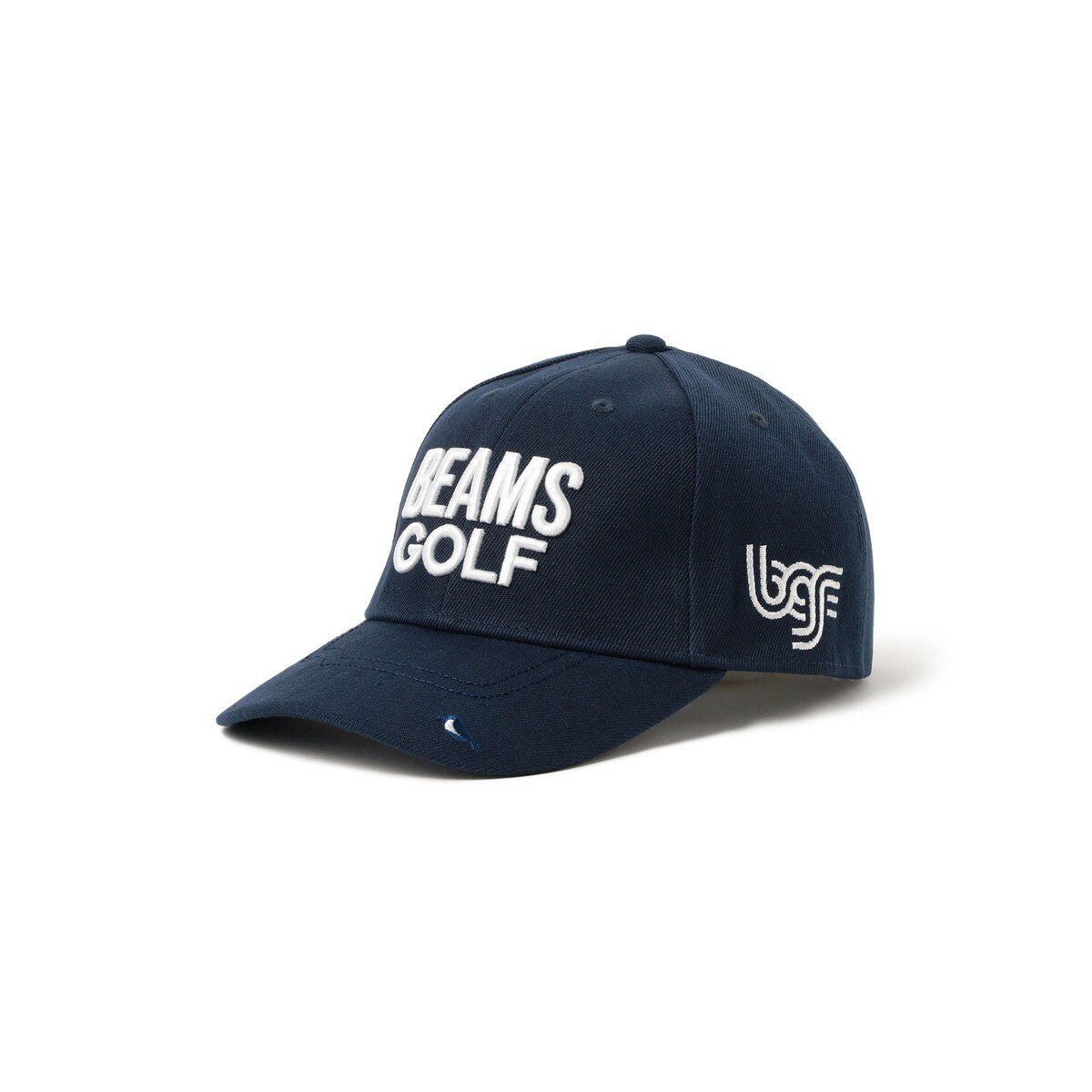 ビームスゴルフ 2way リバーシブルジップベスト ファー ロゴ 黒 金 紺