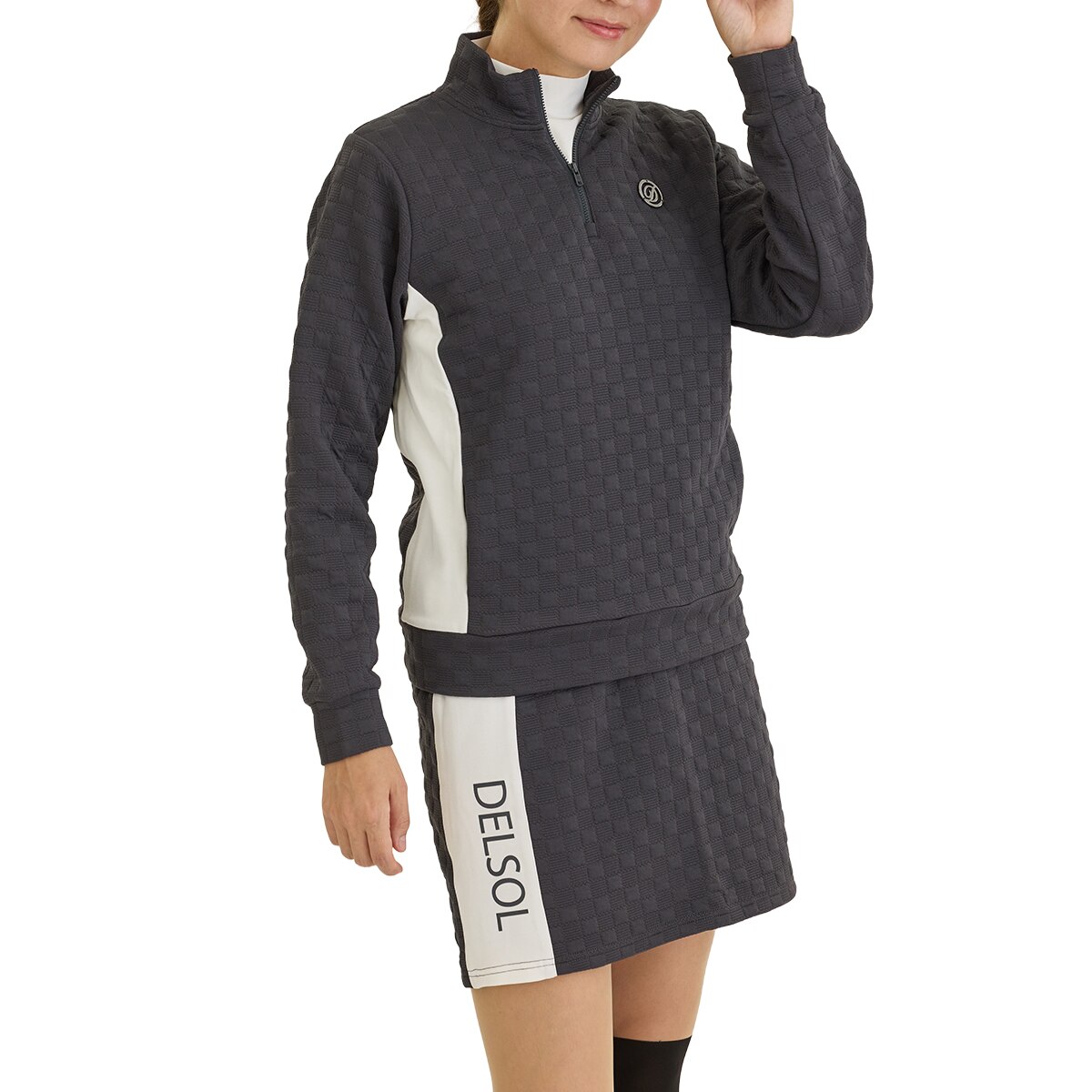 レディースゴルフウェア　セットアップ　DELSOL ハーフジップ リップルセットアップ レディス(【女性】その他福袋