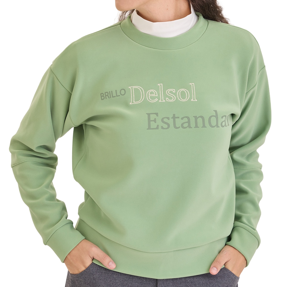 新品　DELSOL GOLF 裏起毛セットアップ　L-LLサイズ men's 裏起毛トレーナー 裏起毛 防寒対策 L/LL/3L メンズゴルフウェア