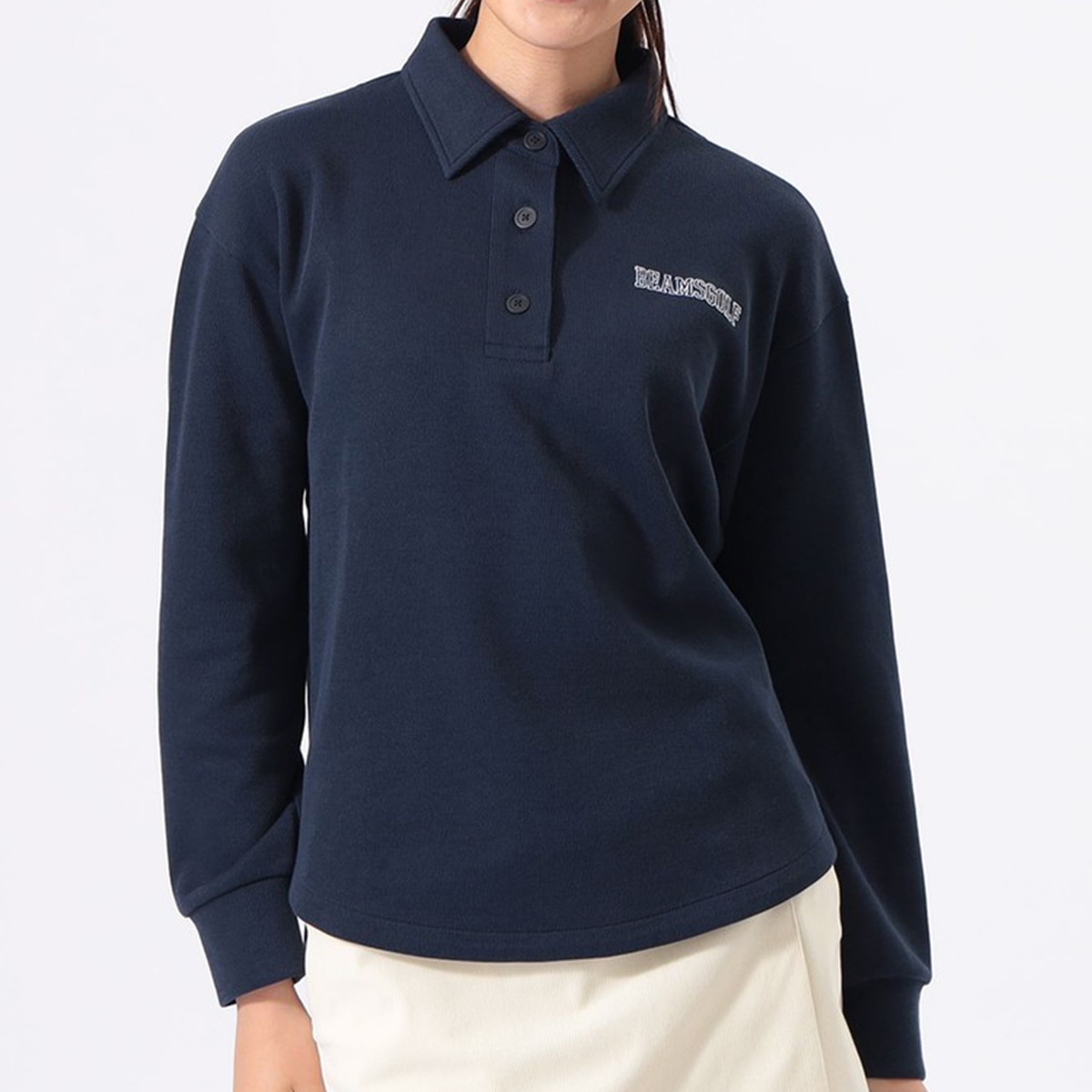 BEAMS GOLF ポロシャツ 長袖 ブルー 水色 L BEAMS GOLF（ビームス