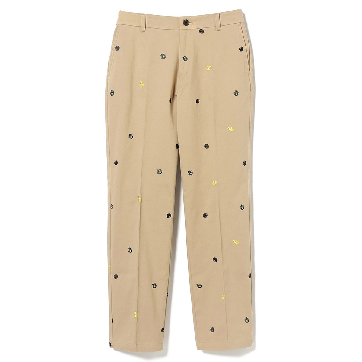 ORANGE LABEL エンブロイダリー刺繍 ロゴ総柄 パンツ レディス(ロング