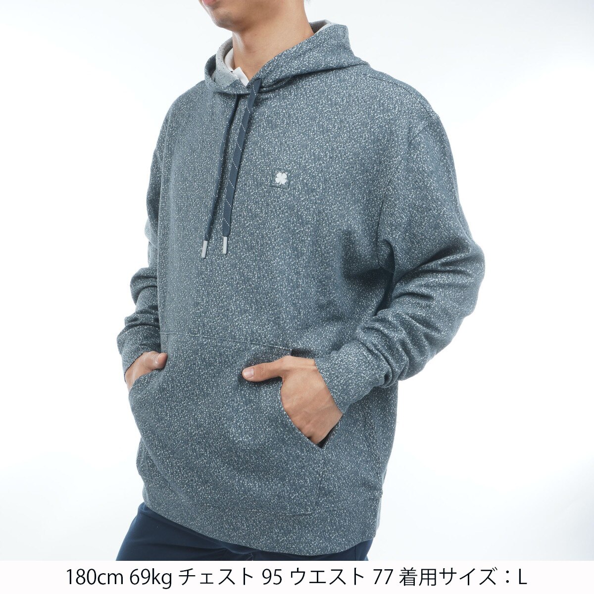 ストレッチ ヒューズ フーディー(中間着(セーター、トレーナー))|BLACK