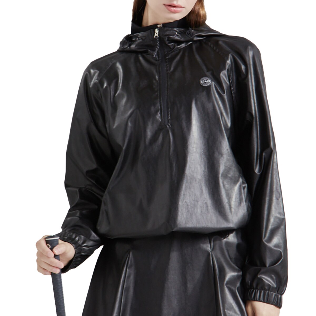 グロッシー アノラックフード付きジャンパー レディス(アウター