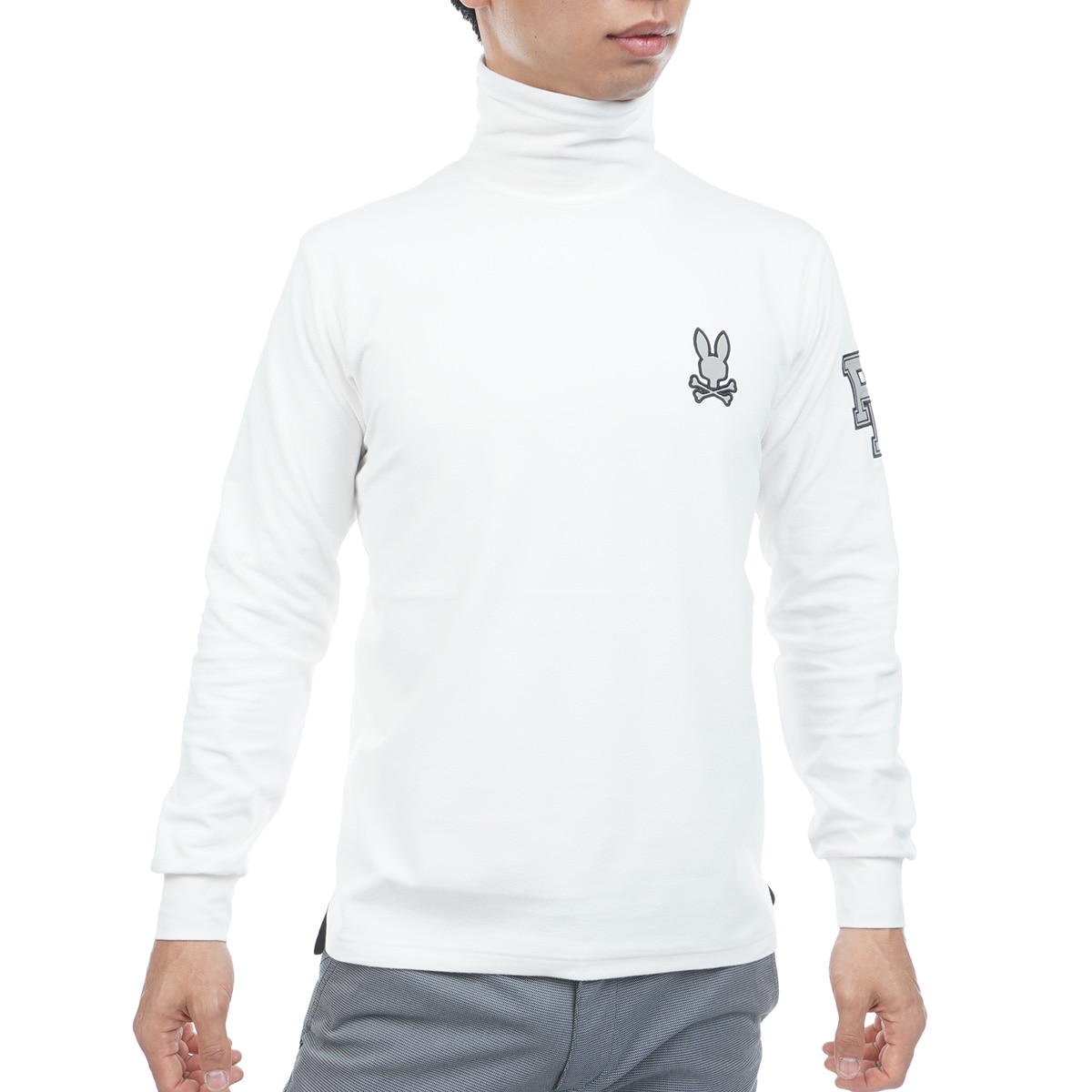 GOLF アウトラインロゴ ストレッチ 裏起毛ハイネック長袖Tシャツ(長袖