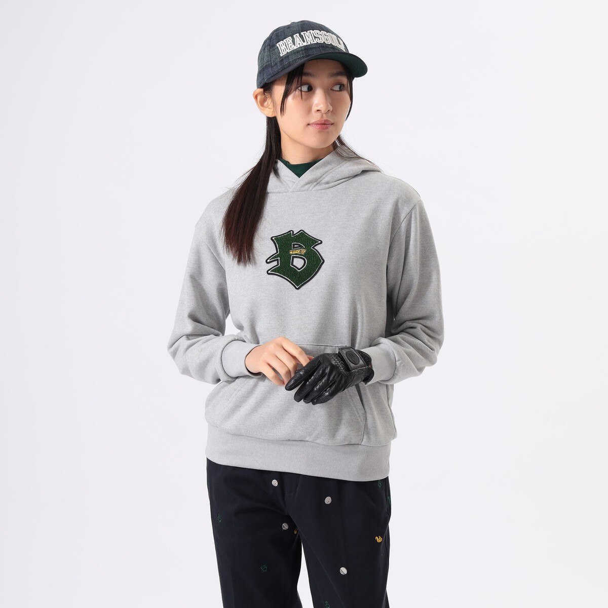 ORANGE LABEL Bロゴワッペン 裏毛 パーカー レディス(中間着(セーター