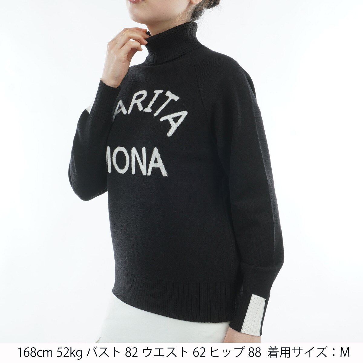 ロゴジャカードタートルセーター レディス(中間着(セーター