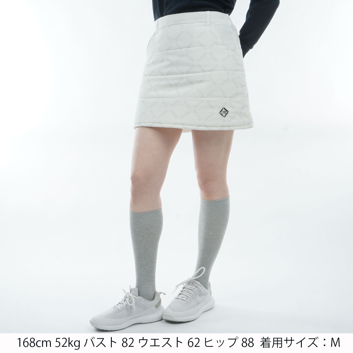 デルソルゴルフ　DELSOL GOLF　セットアップ対応 総ロゴ台形中綿スカート　レディス セットアップ対応 総ロゴ台形中綿スカート レディス(スカート)|DELSOL